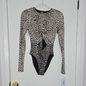 Hurley Animal Print Swimsuit Bodysuit New With Tags Size M